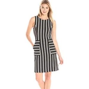 Lark & Ro Textured Stripe Dress